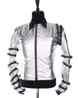 Michael Jackson Satin Bad Tour Grey Jacket