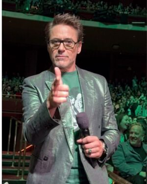 Avengers: Doomsday RDJ CinemaCon Green Treated Leather Suit