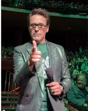 Avengers: Doomsday RDJ CinemaCon Green Treated Leather Suit