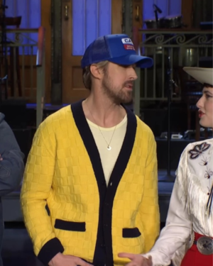 Saturday Night Live 2024 Ryan Gosling Yellow Cardigan