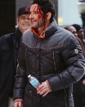 Tom Ellis Black Puffer Jacket – Inspired by Lucifer Season 6