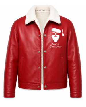 Men Christmas Party 2026 Gifted Red Leather Jacket