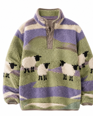 Voicemails for Isabelle 2026 Zoey Deutch Sheep Fleece Sweatshirt