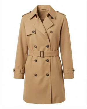 SlowHorses S06 2026: Kristin Scott Thomas Cotton Long Coat