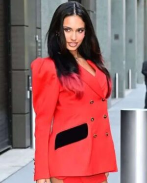 Kylie Cantrall Hudson Square 2026 Red Blazer
