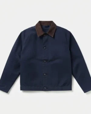 Reacher S04 2026: Alan Ritchson (Jack Reacher) Navy Blue Cotton Jacket