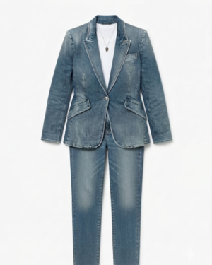 MobLand S02 2026 : Helen Mirren Wash Blue Cotton Denim Suit