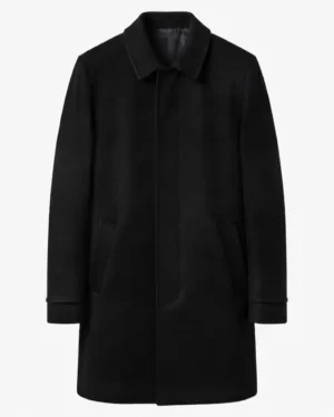 The Whisper Man 2026: Adam Scott (Tom Kennedy) Black Wool Long Coat