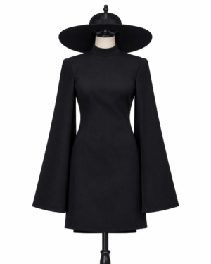 American Horror Story S13 2026: Emma Roberts (Madison Montgomery) NYC Premium Black Dress