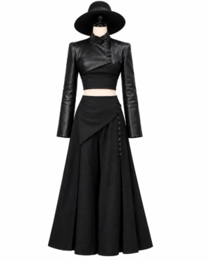 American Horror Story S13 2026: Alex Consani (Morwenna) NYC Premium Black Dress