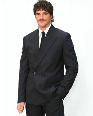 The Dog Stars Movie Premiere 2026 Jacob Elordi Black Striped Suit
