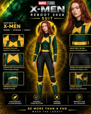 X-Men Reboot 2028: Jean Grey (Sadi Sink) Marvel Mutant Inspired Costume