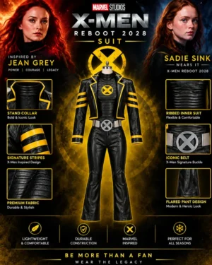 X-Men Reboot 2028: Jean Grey (Sadi Sink) Mutant Saga Cosplay Costume