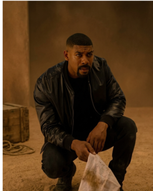 Lanterns 2026 Aaron Pierre (John Stewart) Jet Black Leather Jacket