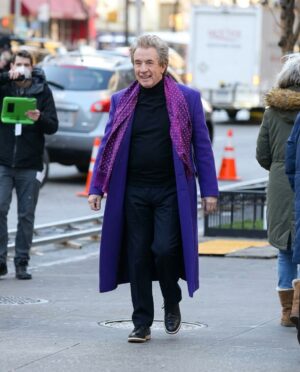 Only Murders In The Building S06 Martin Short (Oliver Putnam) Purple Wool Long Coat